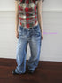 ang project Vintage Washed Y2K Straight Leg Jeans