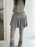 ang project Functional Sporty Layered Drawstring Waist Short Skirt