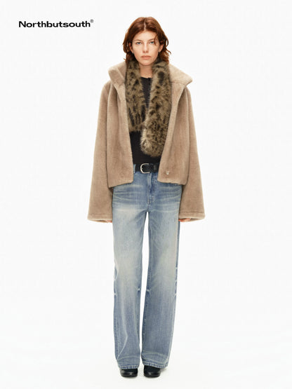 Light Washed Blue Textured Vintage Women&