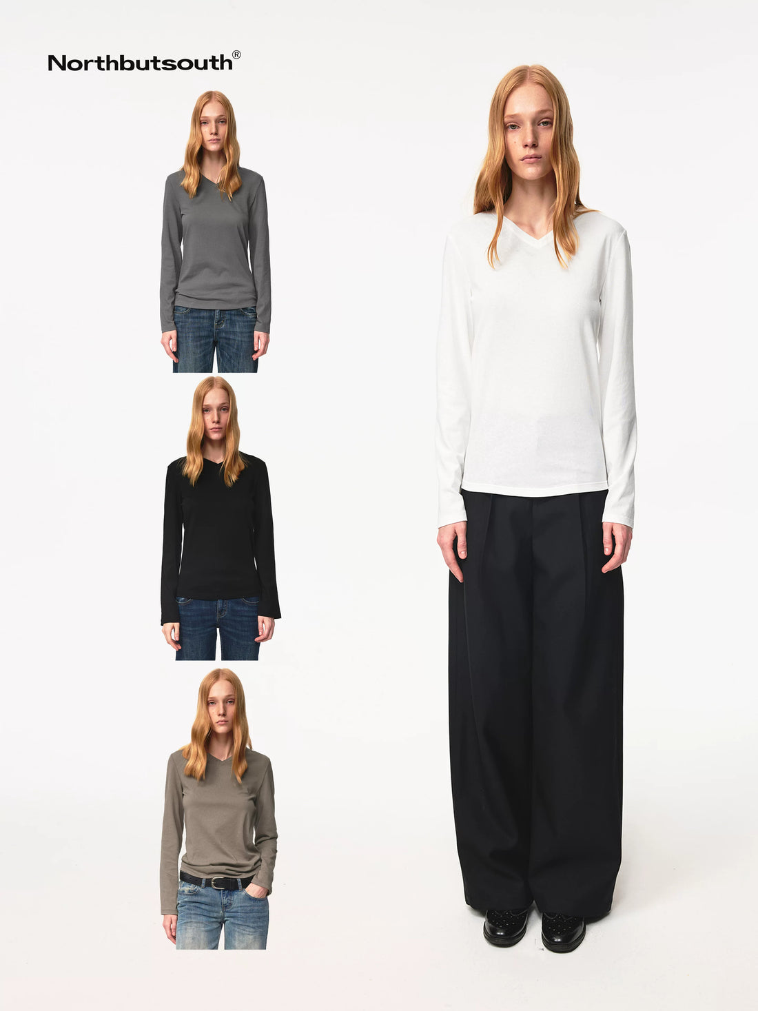 Lightweight Bamboo Cotton V-Neck Relaxed Fit Tee