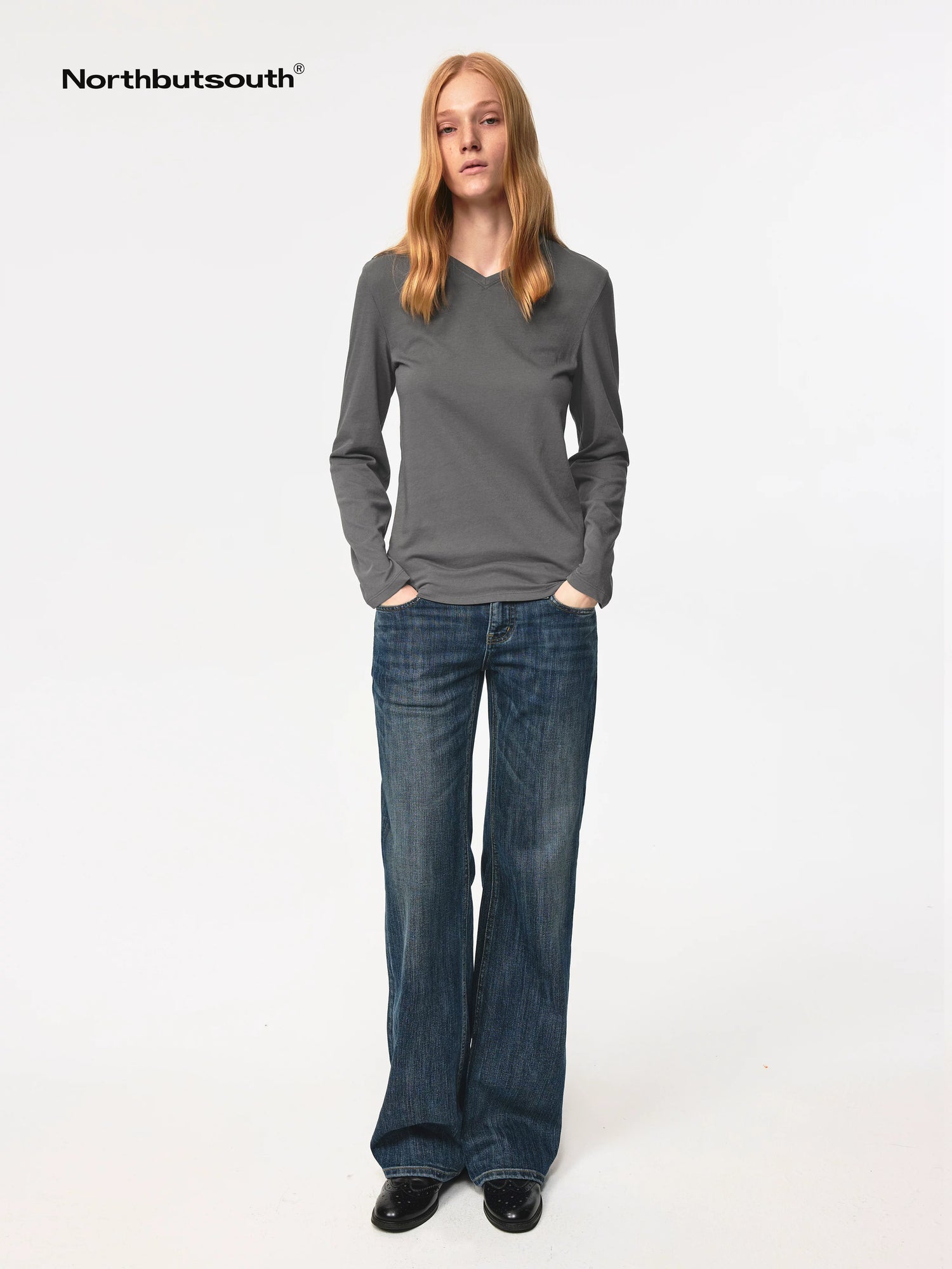 Lightweight Bamboo Cotton V-Neck Relaxed Fit Tee