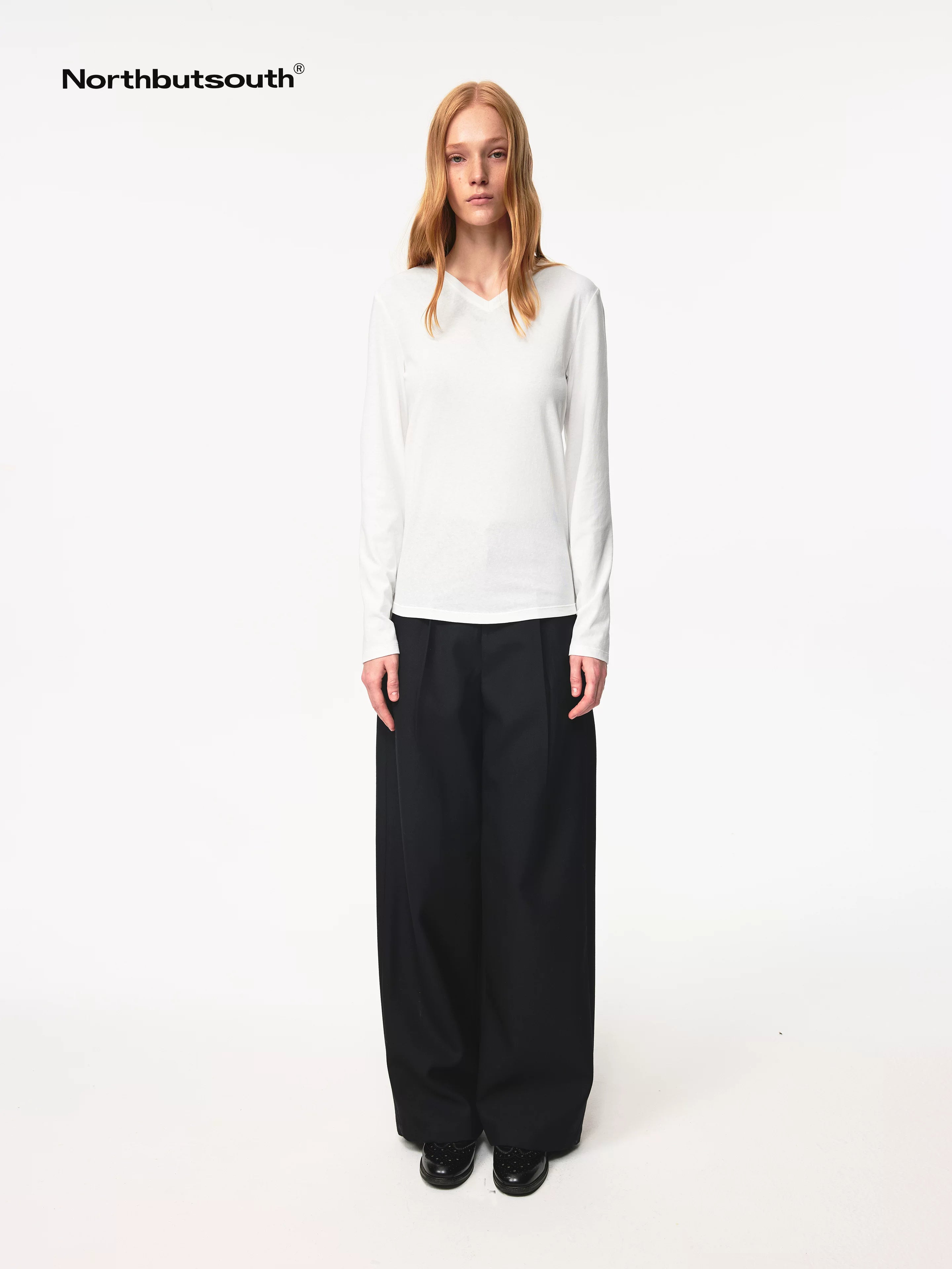 Lightweight Bamboo Cotton V-Neck Relaxed Fit Tee