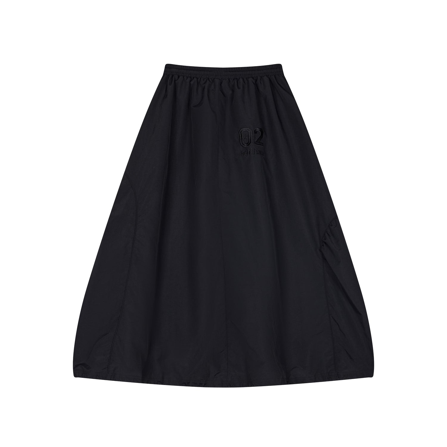 Lightweight Black Midi Skirt