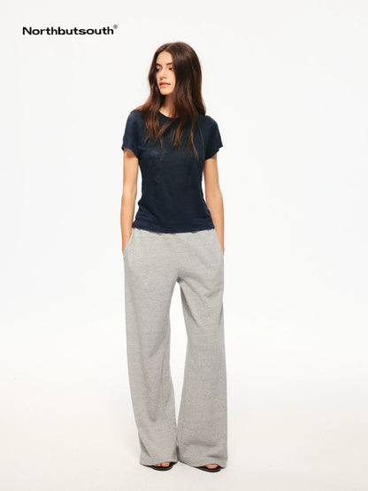 Lightweight Elastic Waist Drawstring Loose Women&
