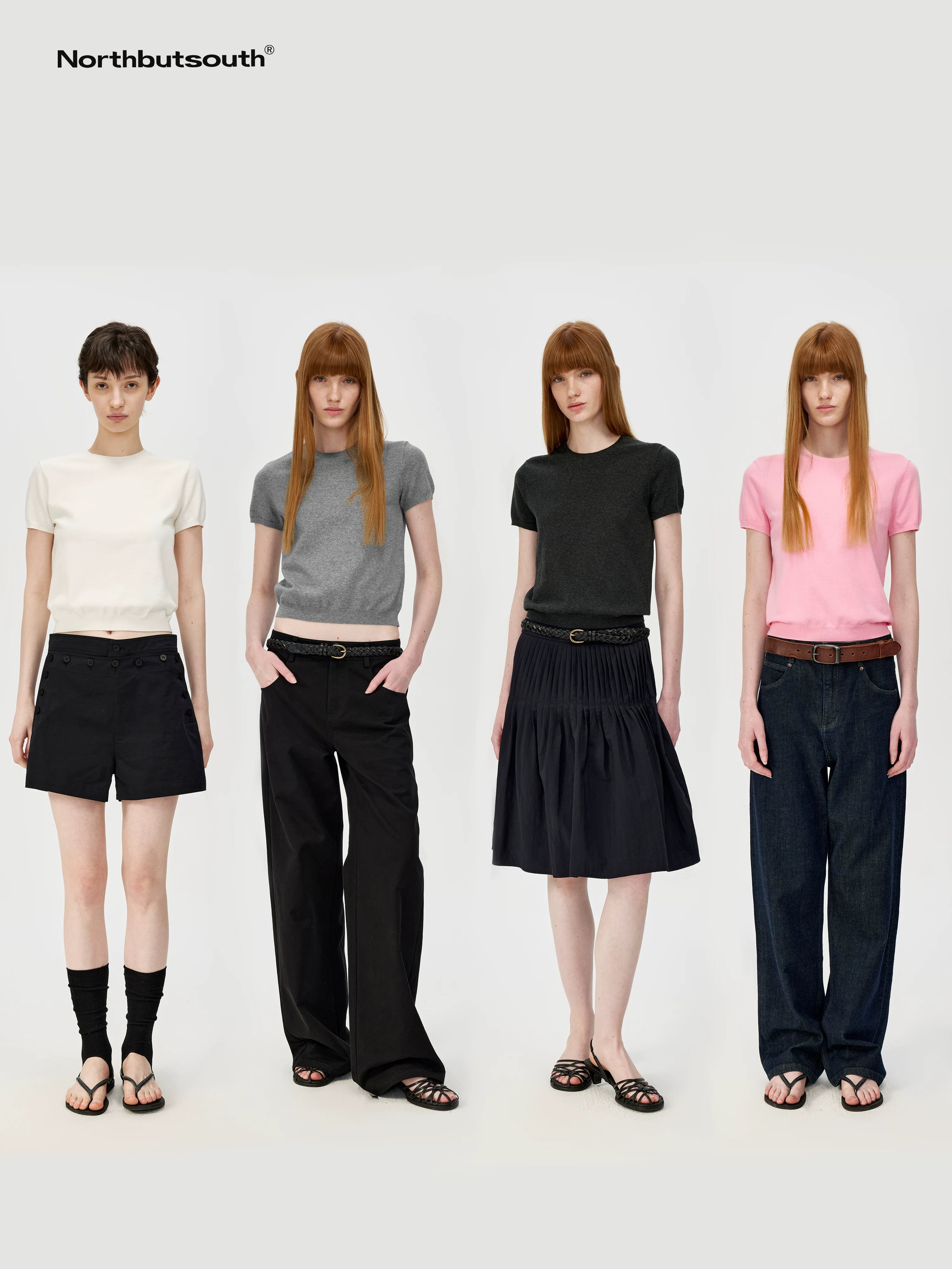 Lightweight Knit T-shirt In Multiple Colors