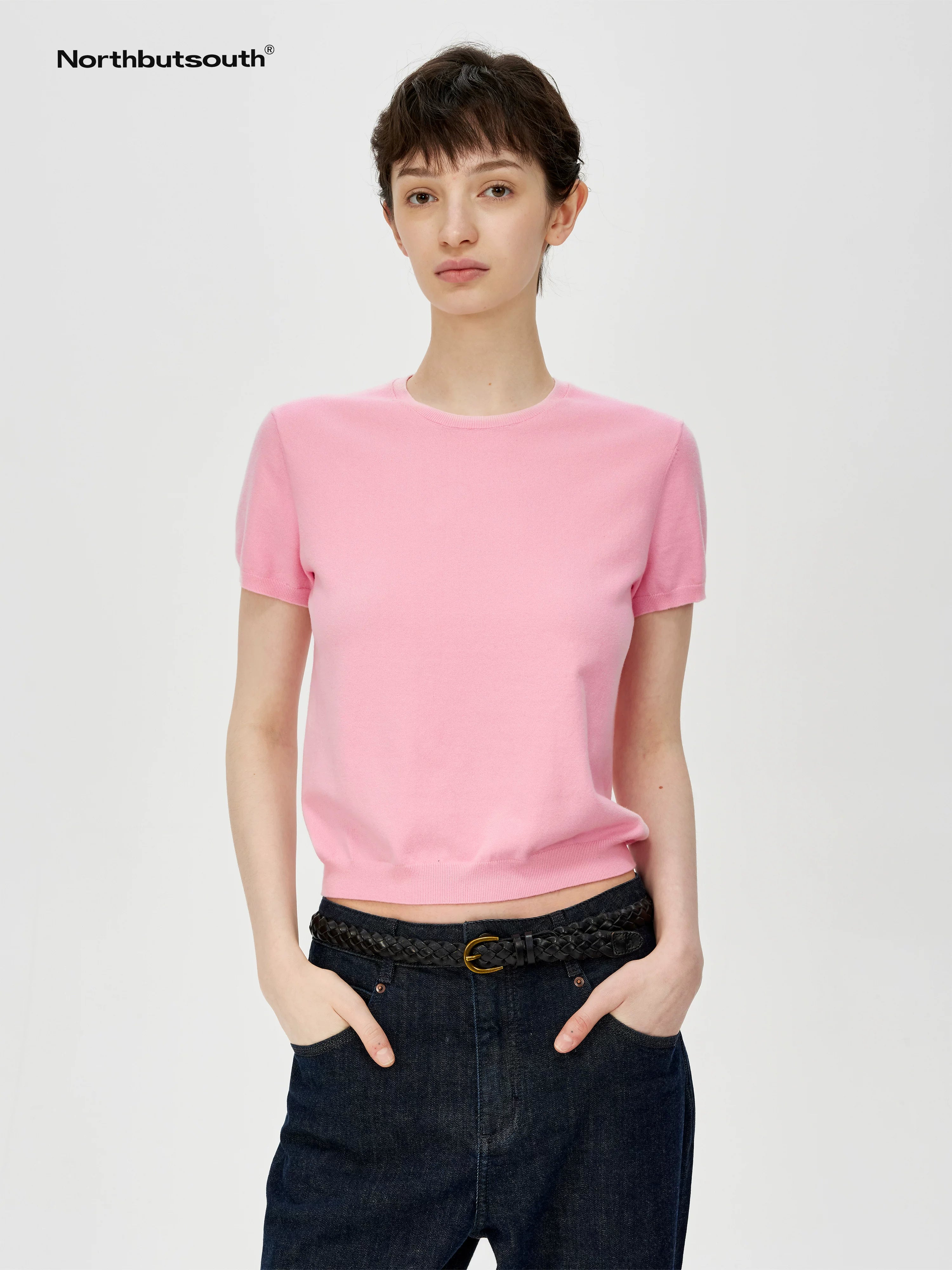 Lightweight Knit T-shirt In Multiple Colors