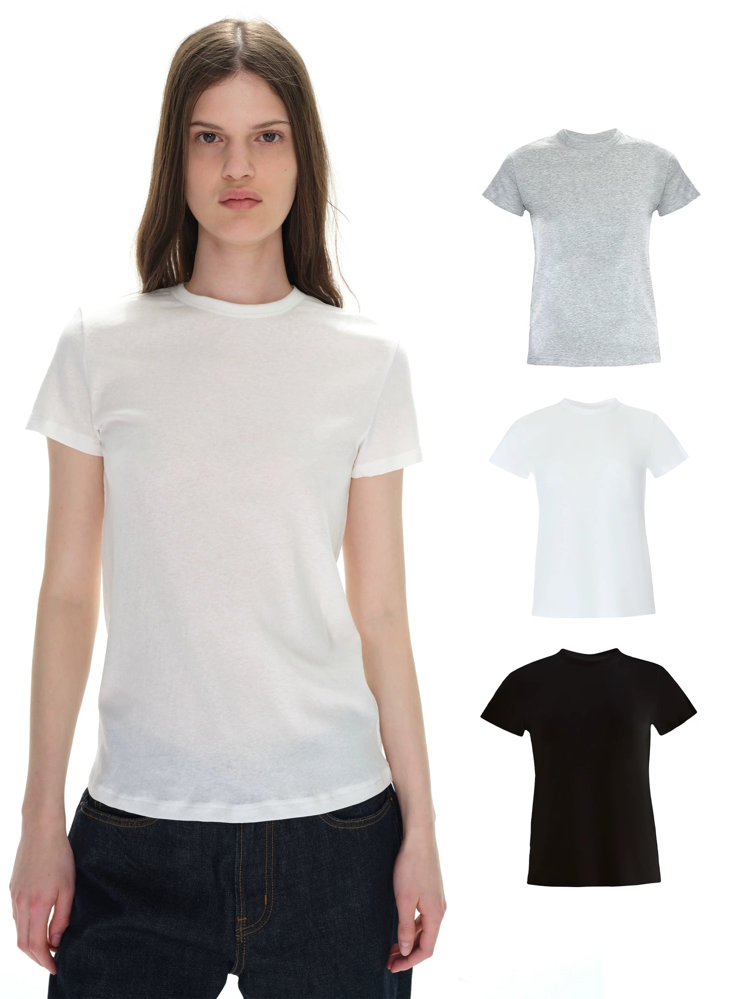 Lightweight Ribbed Cotton Slim Fit T-shirt