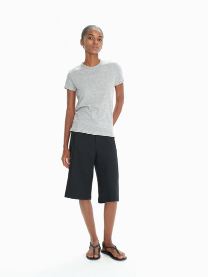 Lightweight Ribbed Cotton Slim Fit T-shirt