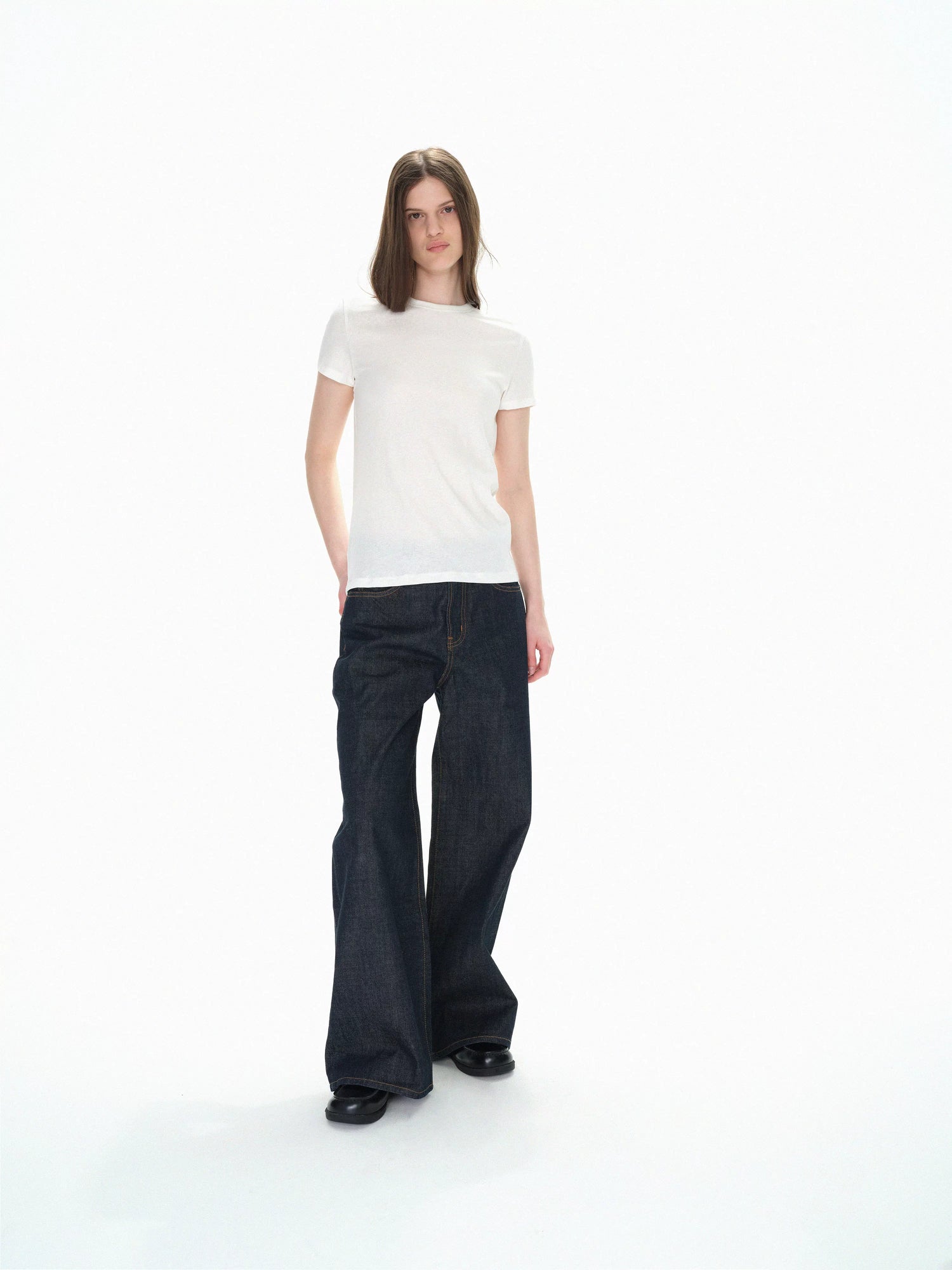 Lightweight Ribbed Cotton Slim Fit T-shirt