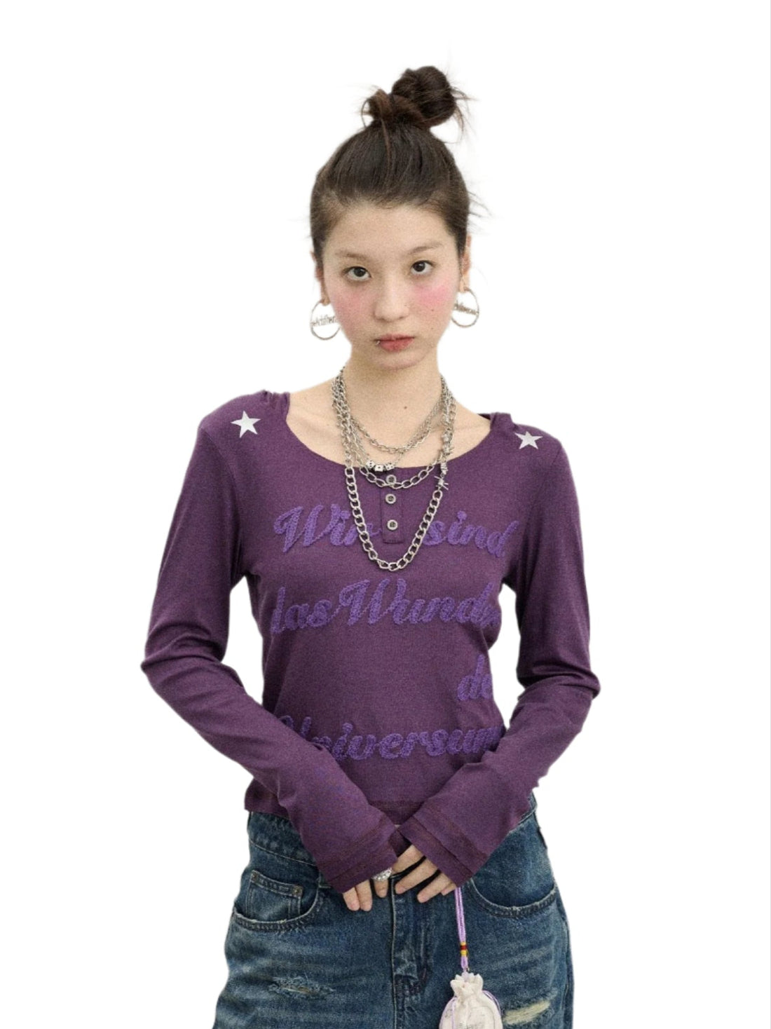 Lightweight Spring Pullover Hoodie with 3D Embroidery  Long Sleeve T-shirt 