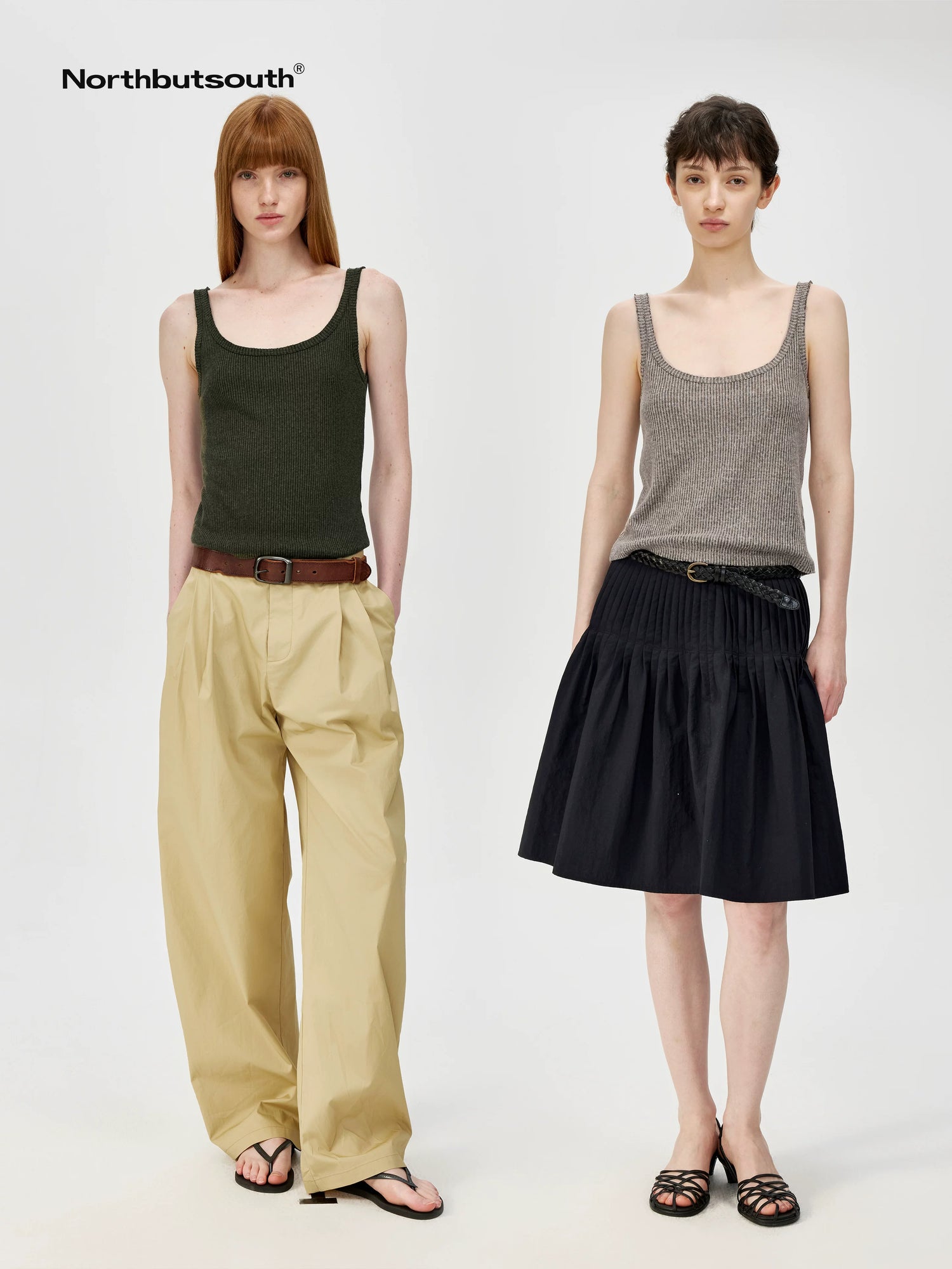 Linen Relaxed Frayed Edge Ribbed Vest