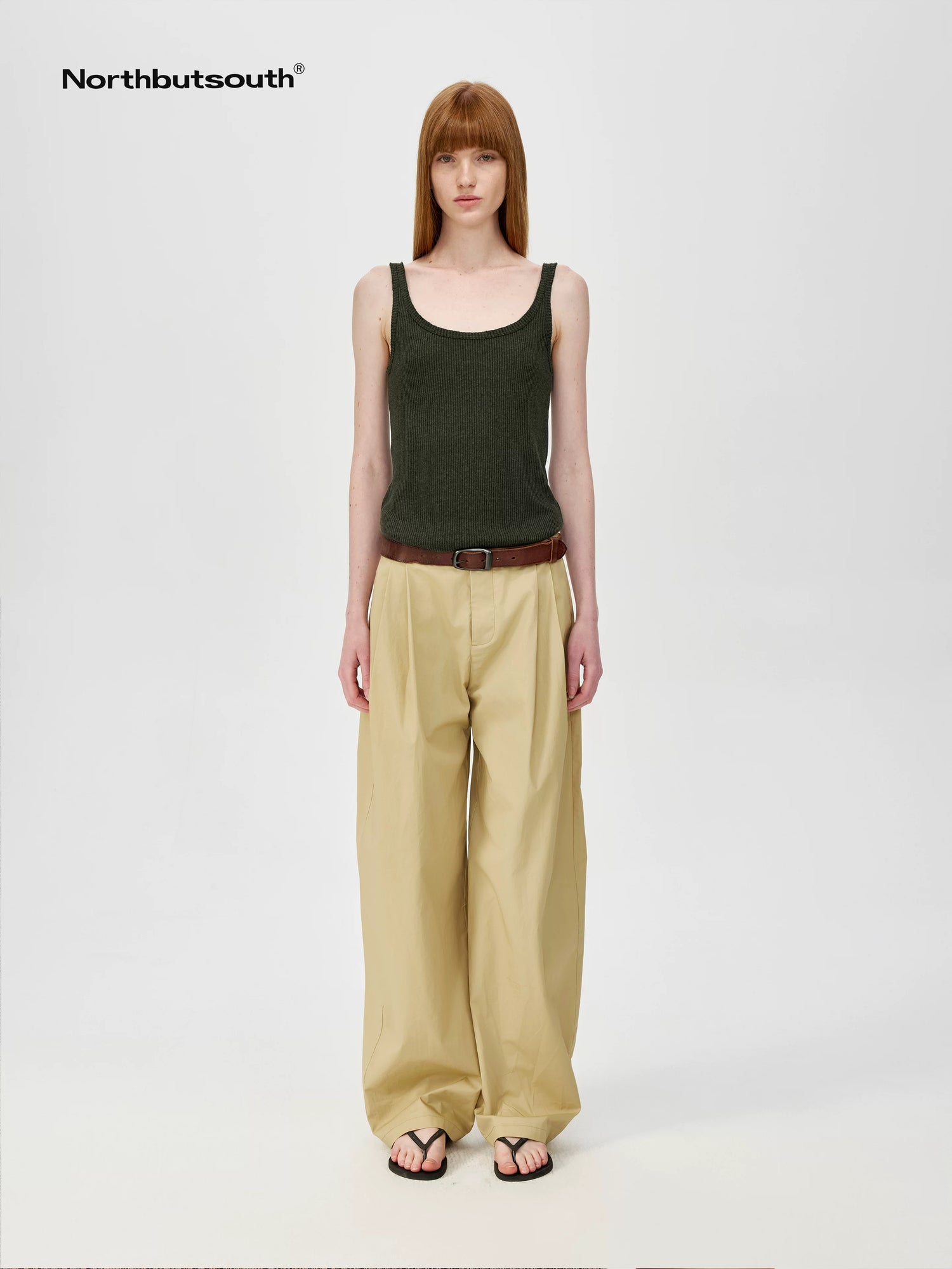 Linen Relaxed Frayed Edge Ribbed Vest