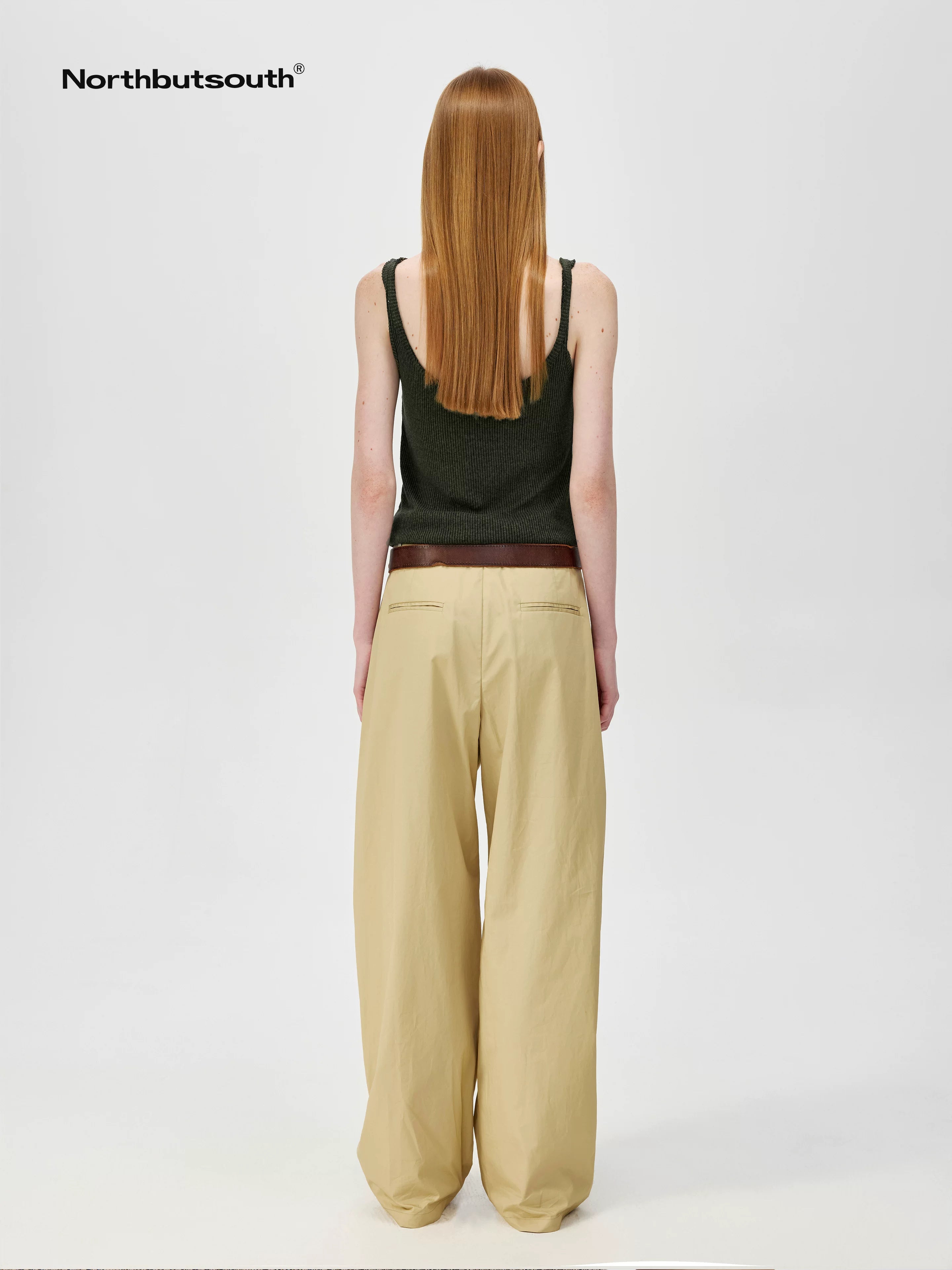 Linen Relaxed Frayed Edge Ribbed Vest