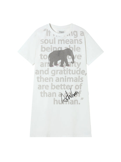 Little Elephant Soul Cotton T Shirt Dress