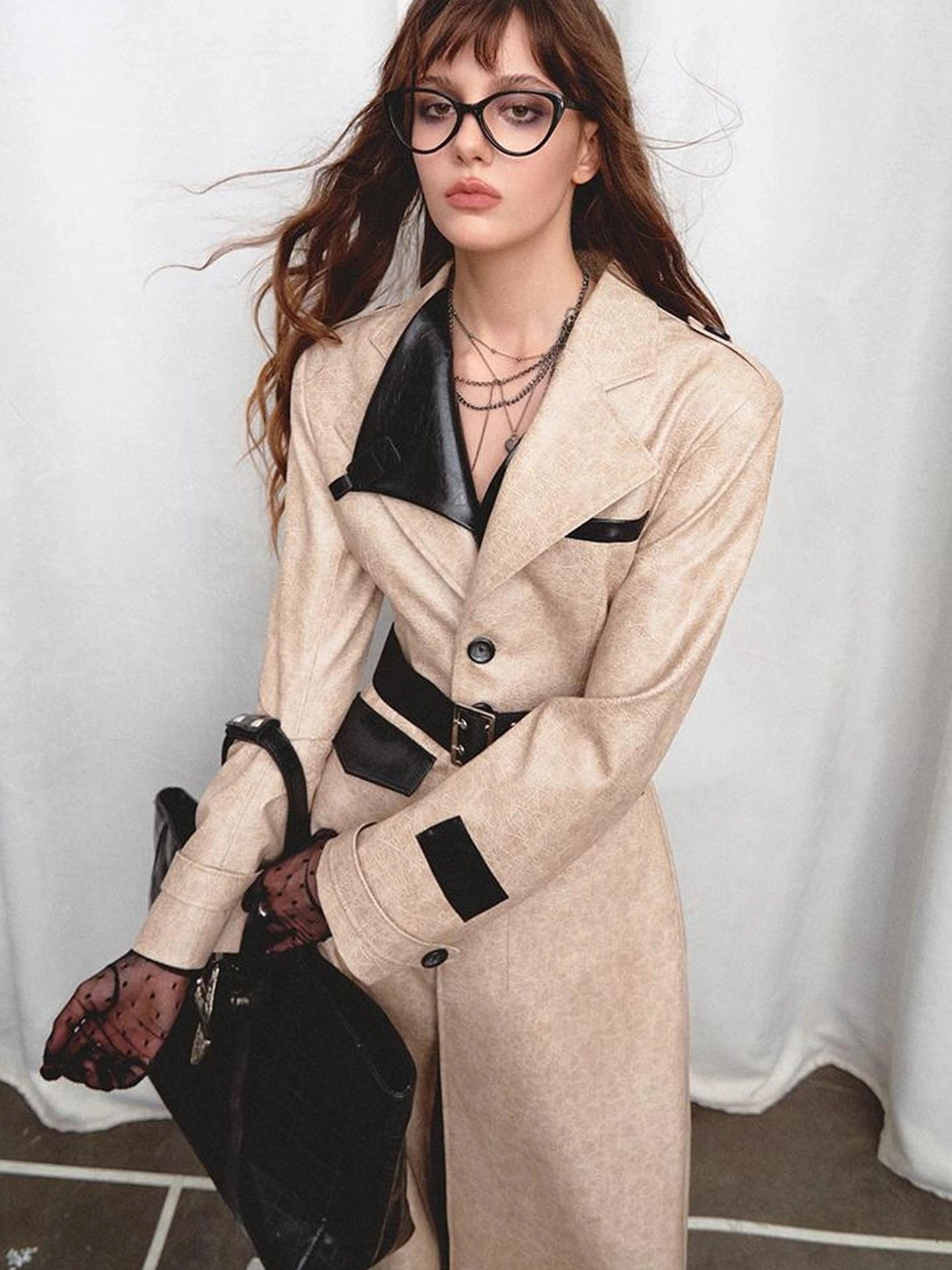 Long Faux Leather Jacket For Women Coats