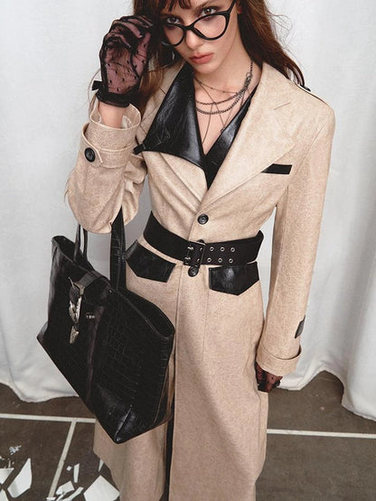 Long Faux Leather Jacket For Women Coats