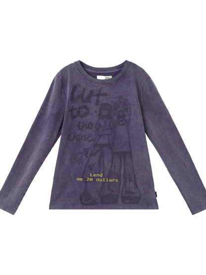 Achihara Bestie Borrowed Tee Retro Washed Cotton