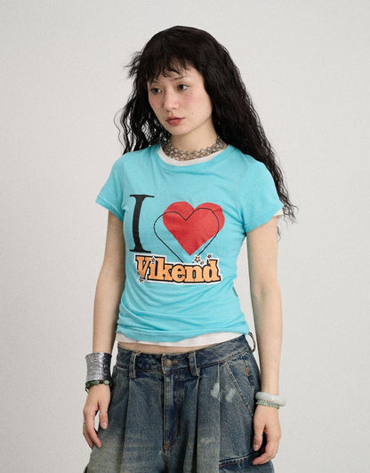 Achihara Love Weekend Double Layer Tee Summer 2025
