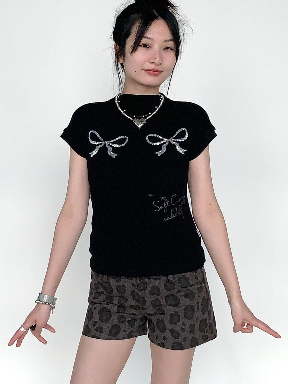 Low-Rise Y2K Cheetah Shorts for Women