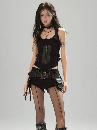 Low pixel Low Pixel Black U Neck Racerback Wide Strap Women&