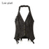 Low_pixel_Low_Pixel_Coffee_Deep_V_Button_Tie_Sleeveless_Women&