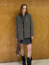 Luxury Wool V Neck Blazer With High Density Beaded Firework Embroidery