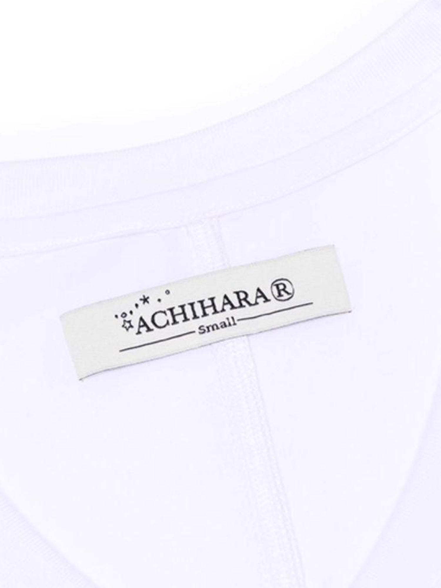 Achihara Lyocell Stretch Knit V-Neck Tee Rock Malt Star