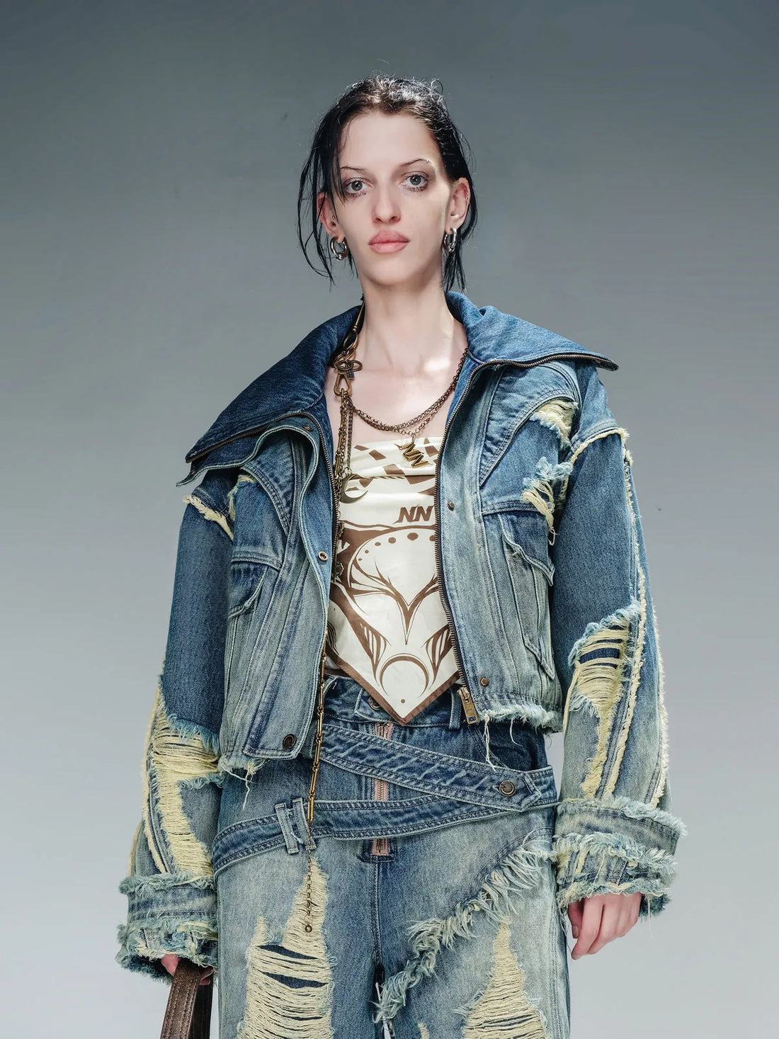 Thickened Faux Lambswool Denim Jacket