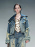 Thickened Faux Lambswool Denim Jacket