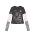 Achihara Rodman Inspired Slim Fit Basketball Tee Long Sleeve Layering Top
