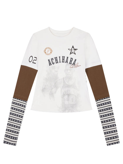 Rodman Inspired Slim Fit Basketball Tee Long Sleeve Layering Top