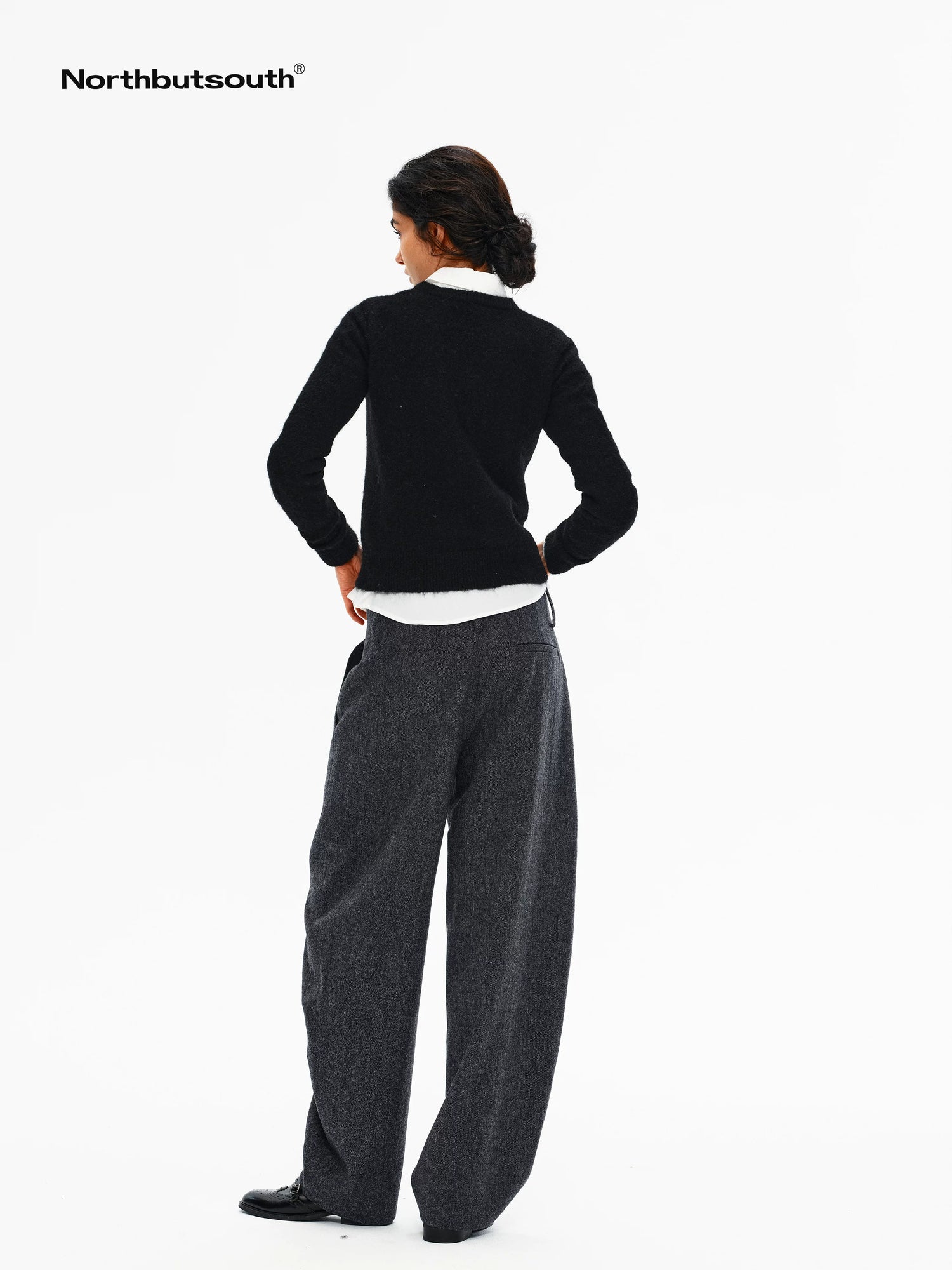 Melange Drapey No Waistband Curved Leg Women&