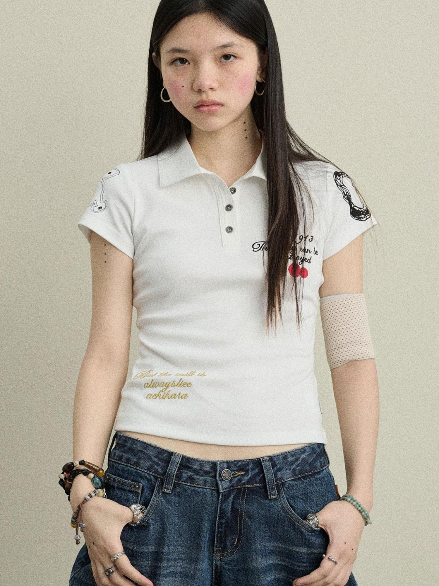 Achihara Men S Cvc Cotton Polyester Embroidered Polo Shirt For Horse Racing