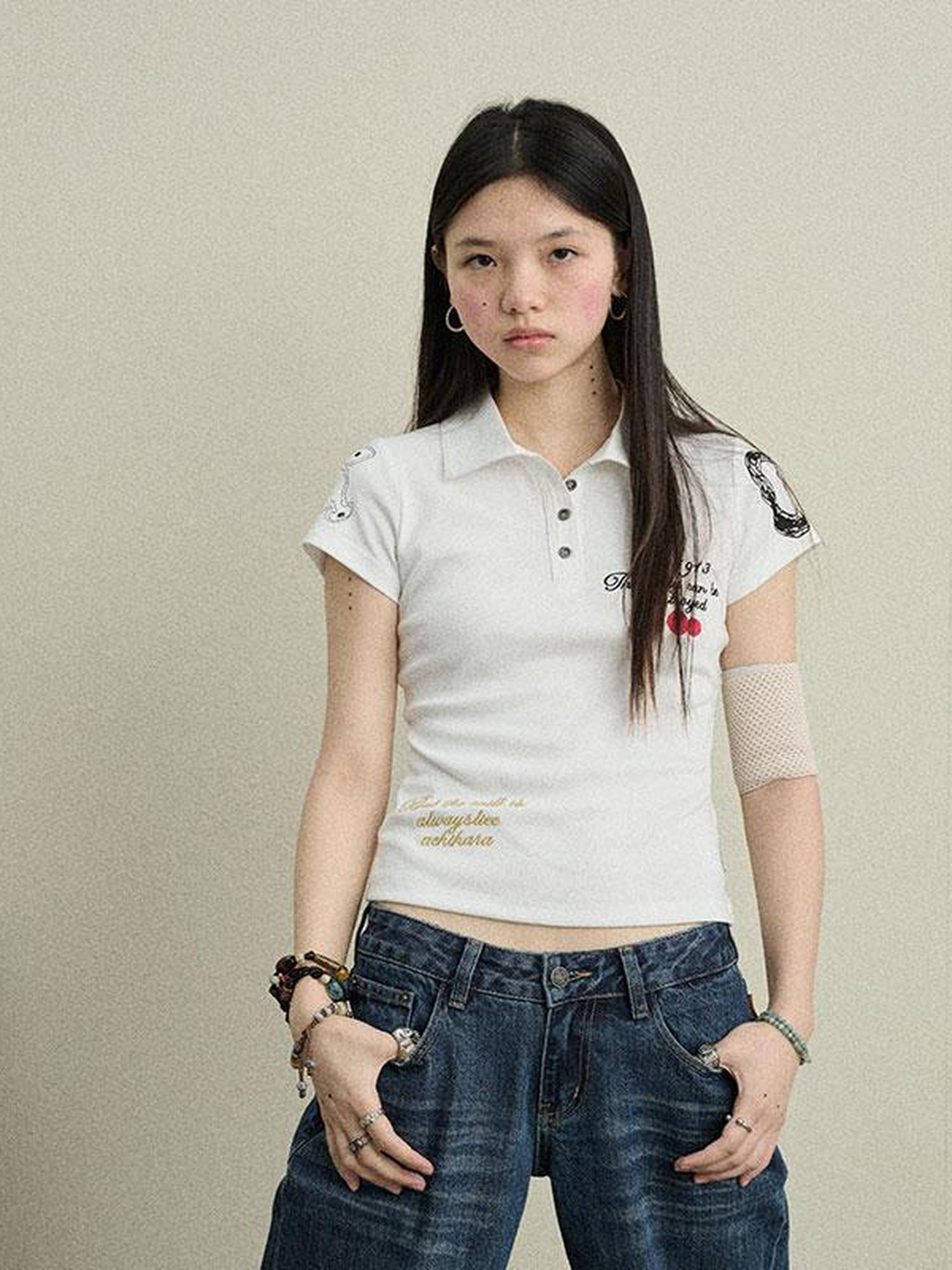 Achihara Men S Cvc Cotton Polyester Embroidered Polo Shirt For Horse Racing
