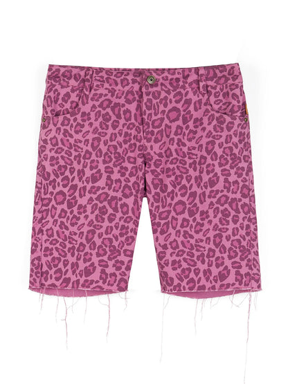 Tomboy Summer Leopard Print Cotton Shorts