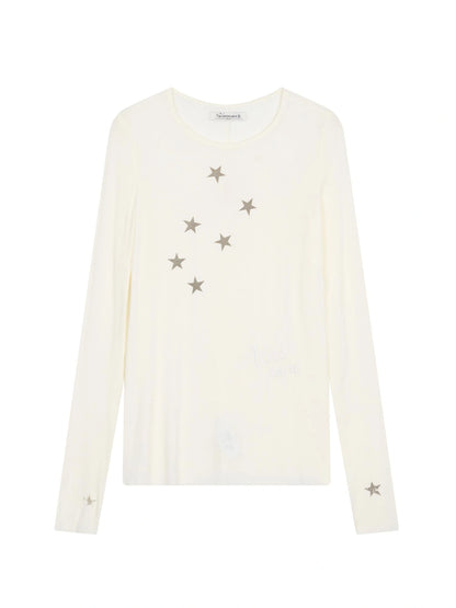 Starry Sunscreen Print Knit Tee