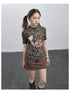 Achihara Summer Leopard Print Silk Blouse