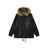 Achihara Stellar Quilted Nylon Parka With Fur Trim