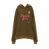 YOSHUYUKI Vintage Oversized Army Green Hoodie With Graphic Print