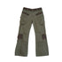 c Gray Green Contrast Pocket Cargo Pants Low Waist Military Style