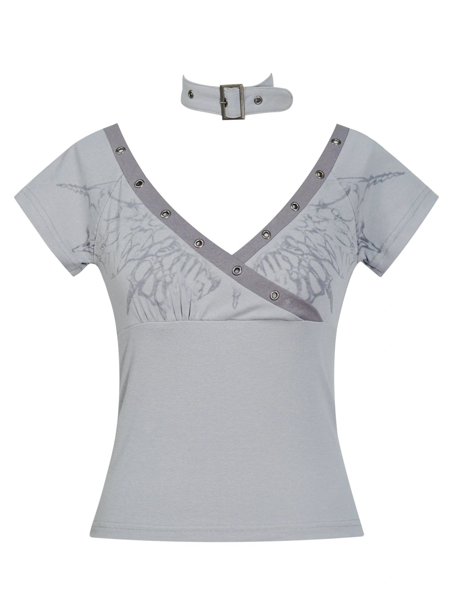 Sea Witch Butterfly Poetry Tee V-Neck T-Shirt Long-Sleeve