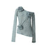 YOSHUYUKI Yoshuyuki 3D Floral Embroidered Relaxed Knit Shirt