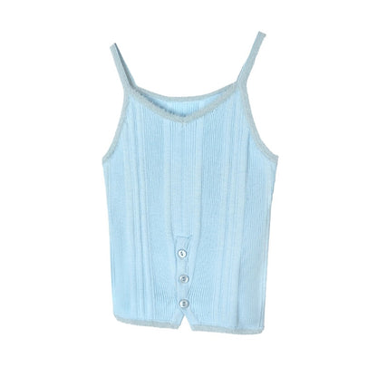 Mito_de_dar_Backless_Patchwork_Slim_Fit_Spaghetti_Strap_Mist_Blue_Solid_Wool_Blend_Tank_Tops_MISSTT