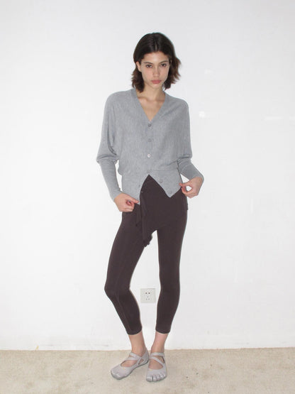 Mito de dar Batwing Sleeve Cropped V-neck Wool Blend Women&