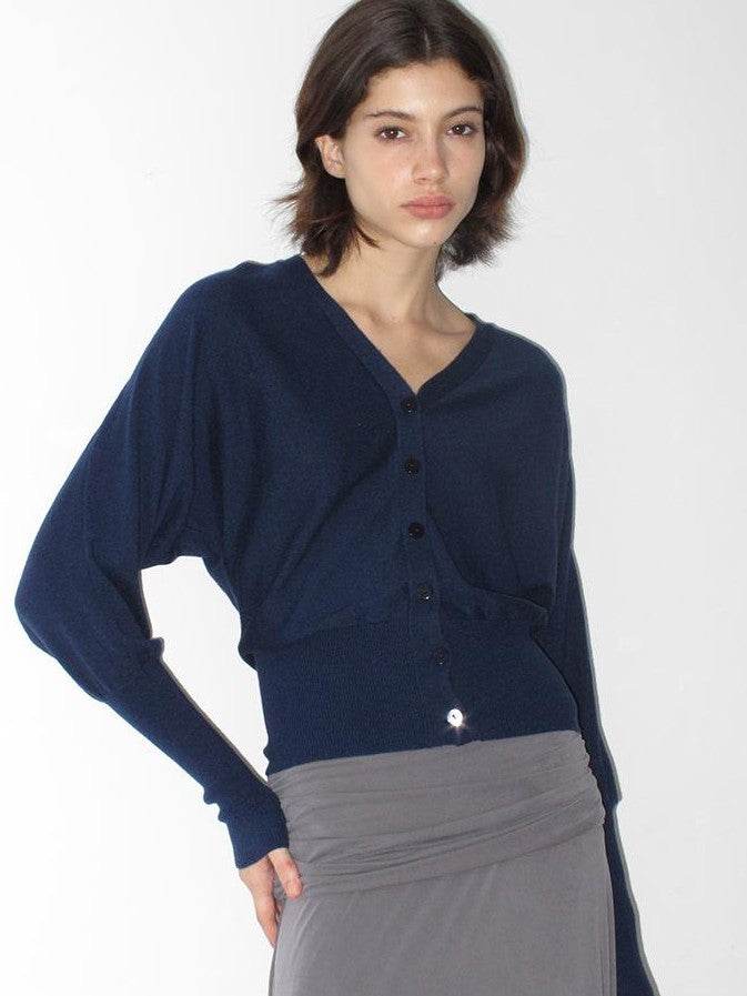 Mito de dar Batwing Sleeve Cropped V-neck Wool Blend Women&