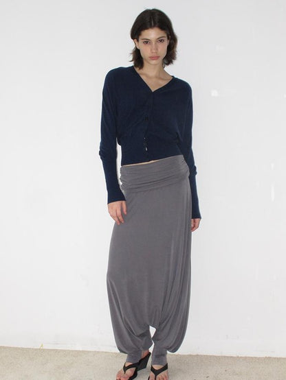 Mito de dar Batwing Sleeve Cropped V-neck Wool Blend Women&