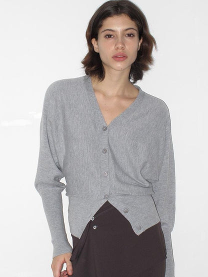 Mito de dar Batwing Sleeve Cropped V-neck Wool Blend Women&