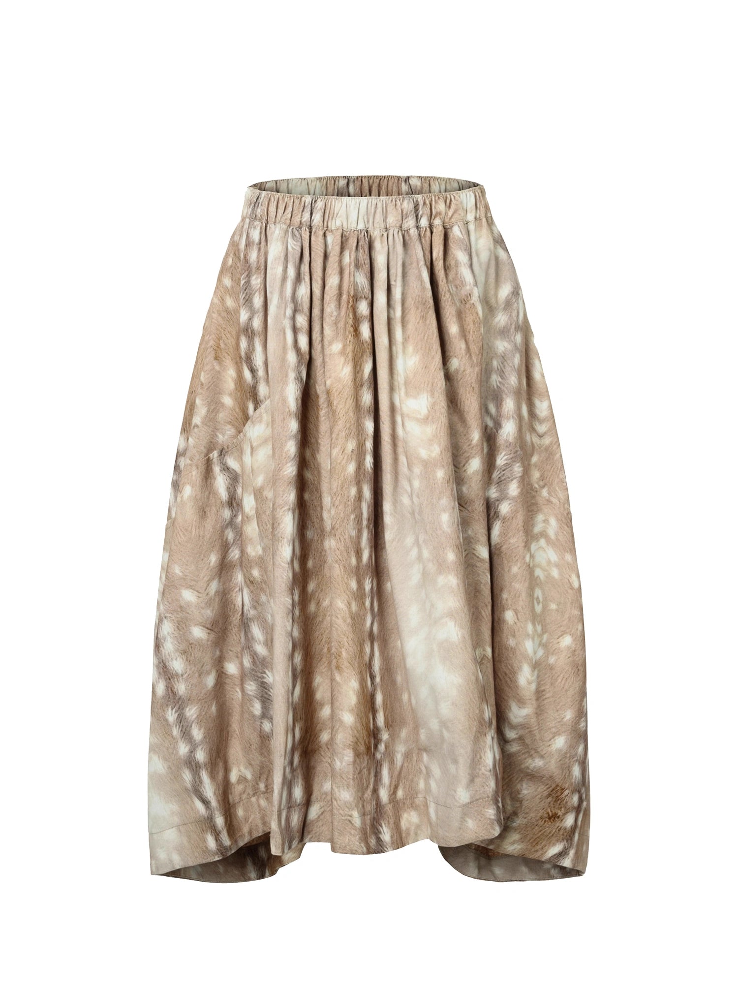 Mito_de_dar_Custom_Corduroy_Deer_Print_Asymmetrical_Midi_Skirt_MISSTT