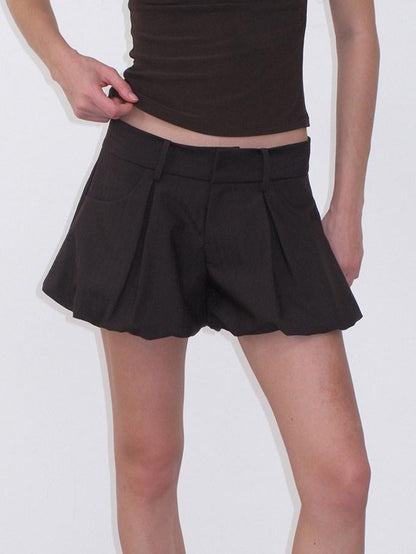Mito de dar Deep Brown Subtle Stripe Double Pleat Sculpted Women&