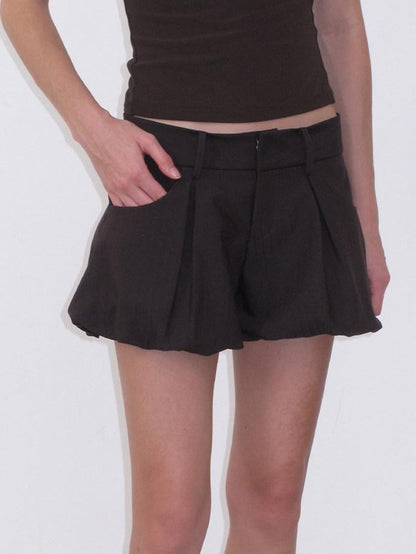 Mito de dar Deep Brown Subtle Stripe Double Pleat Sculpted Women&